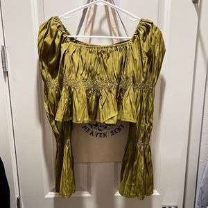 Oak+Fort OFF THE SHOULDER GATHERED TOP